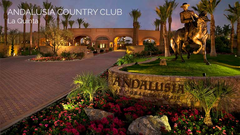 Andalusia country club with new homes for sale in La Quinta.