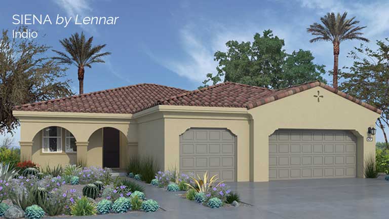 Siena new homes in Indio by Lennar.